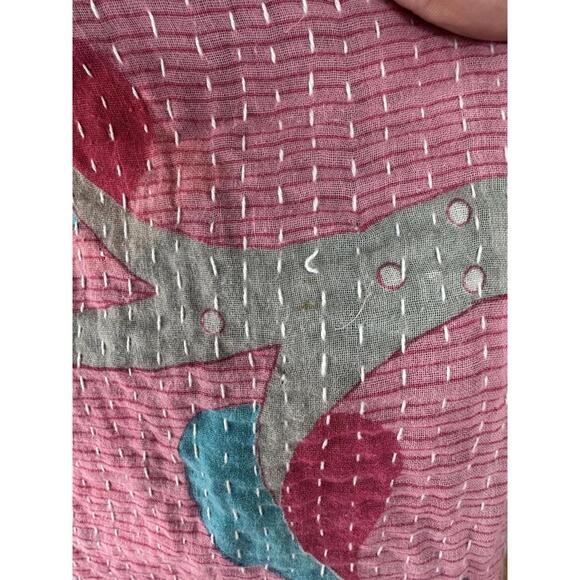 Kantha Boho Reversible Top Oversized One Size Fits Most 100% Cotton - Picture 8 of 8